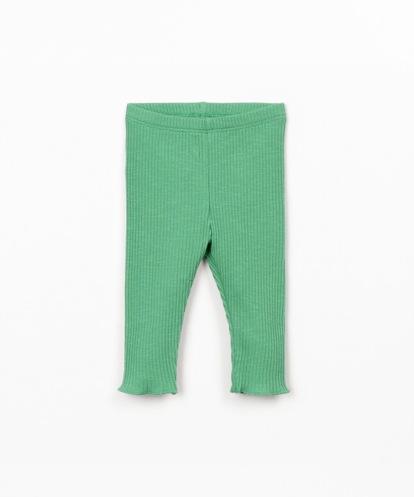 Ribbed leggings in organic cotton