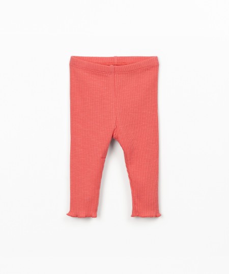 Ribbed leggings in organic cotton