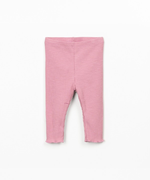 Ribbed leggings in organic cotton