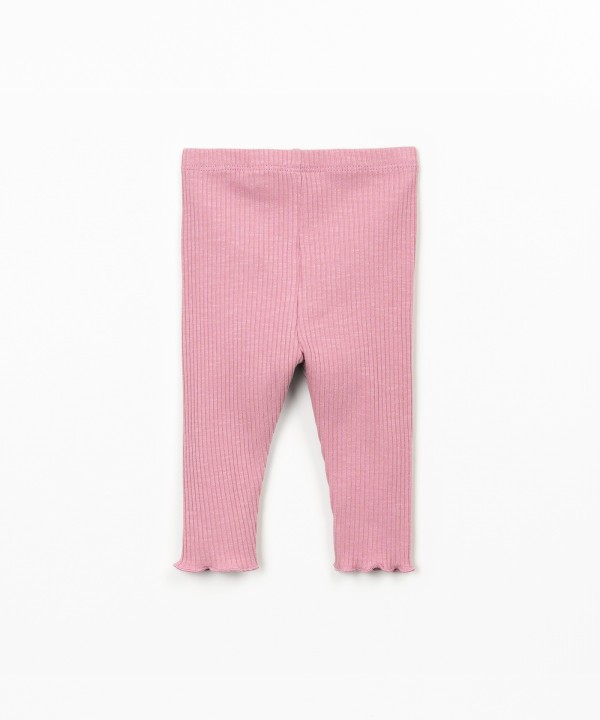 Ribbed leggings in organic cotton