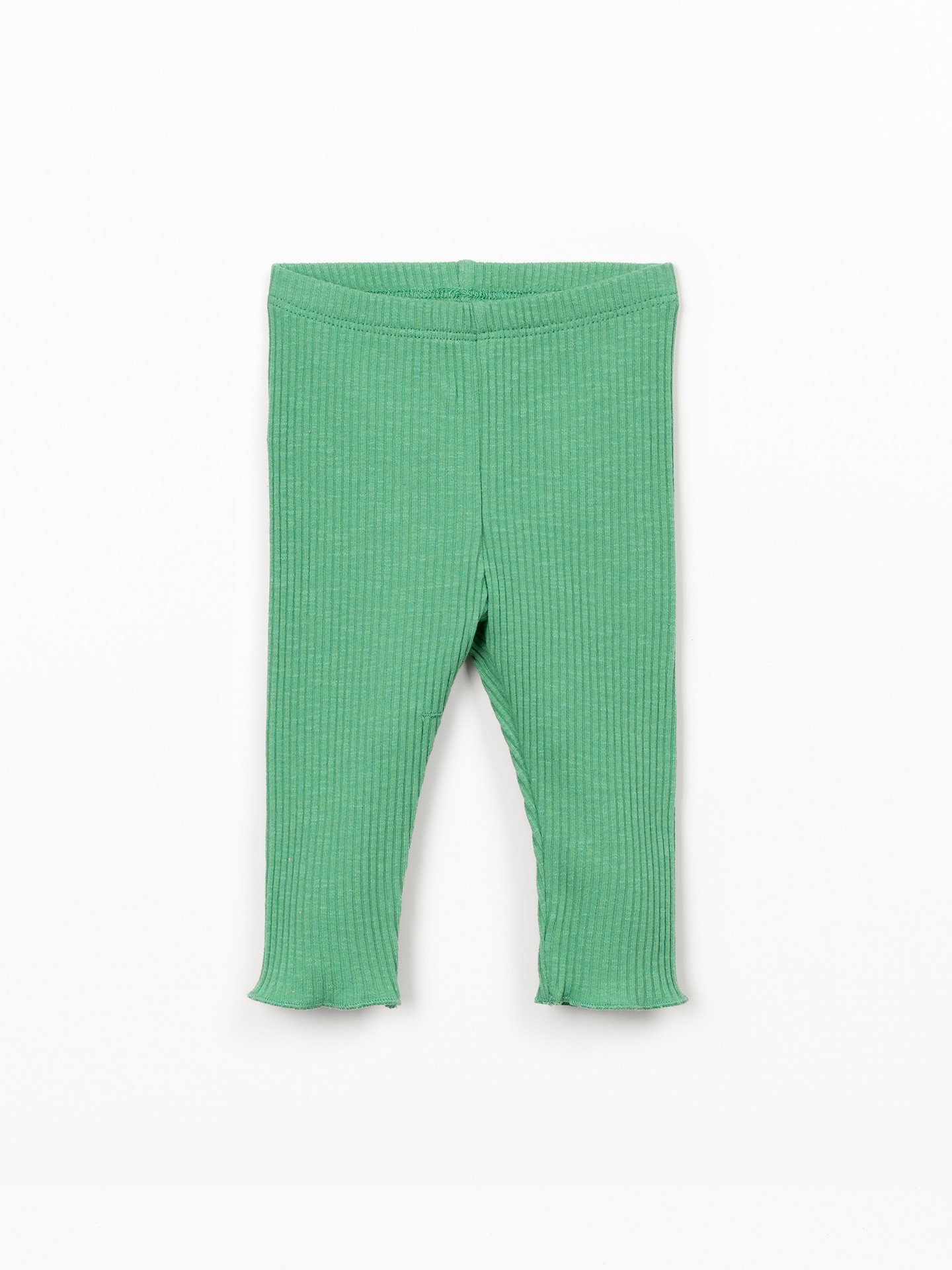 Ribbed leggings in organic cotton
