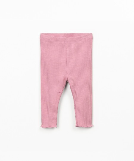 Ribbed leggings in organic cotton