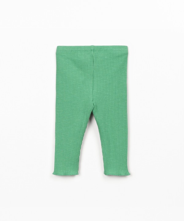 Ribbed leggings in organic cotton
