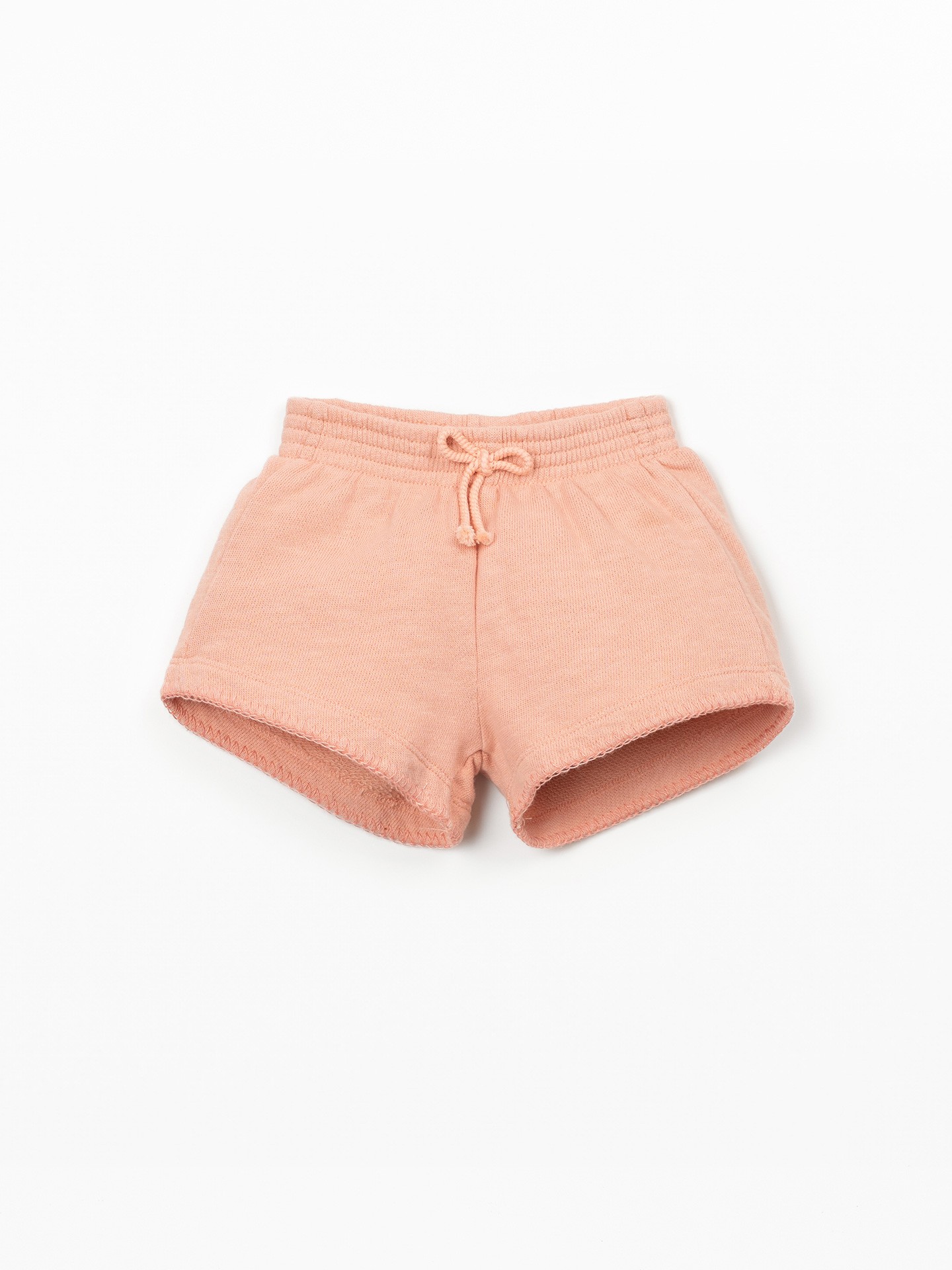 Shorts with elastic waistband and decorative bow