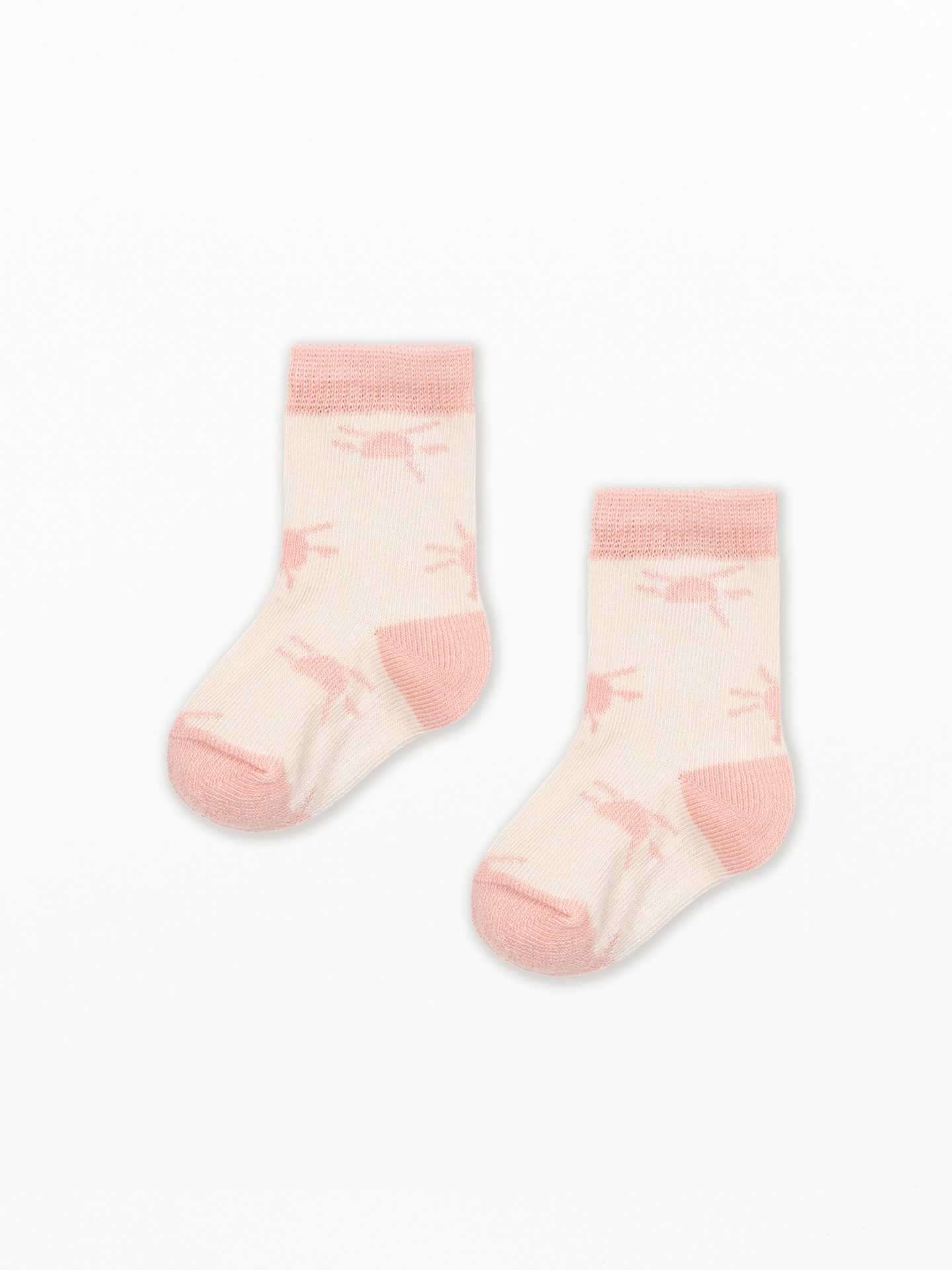 Meias em algod�o org�nico com estampado do sol