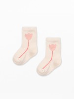Meias com estampado de tulipas Meias com estampado de tulipas