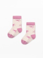 Meias em algod�o org�nico com estampado do sol