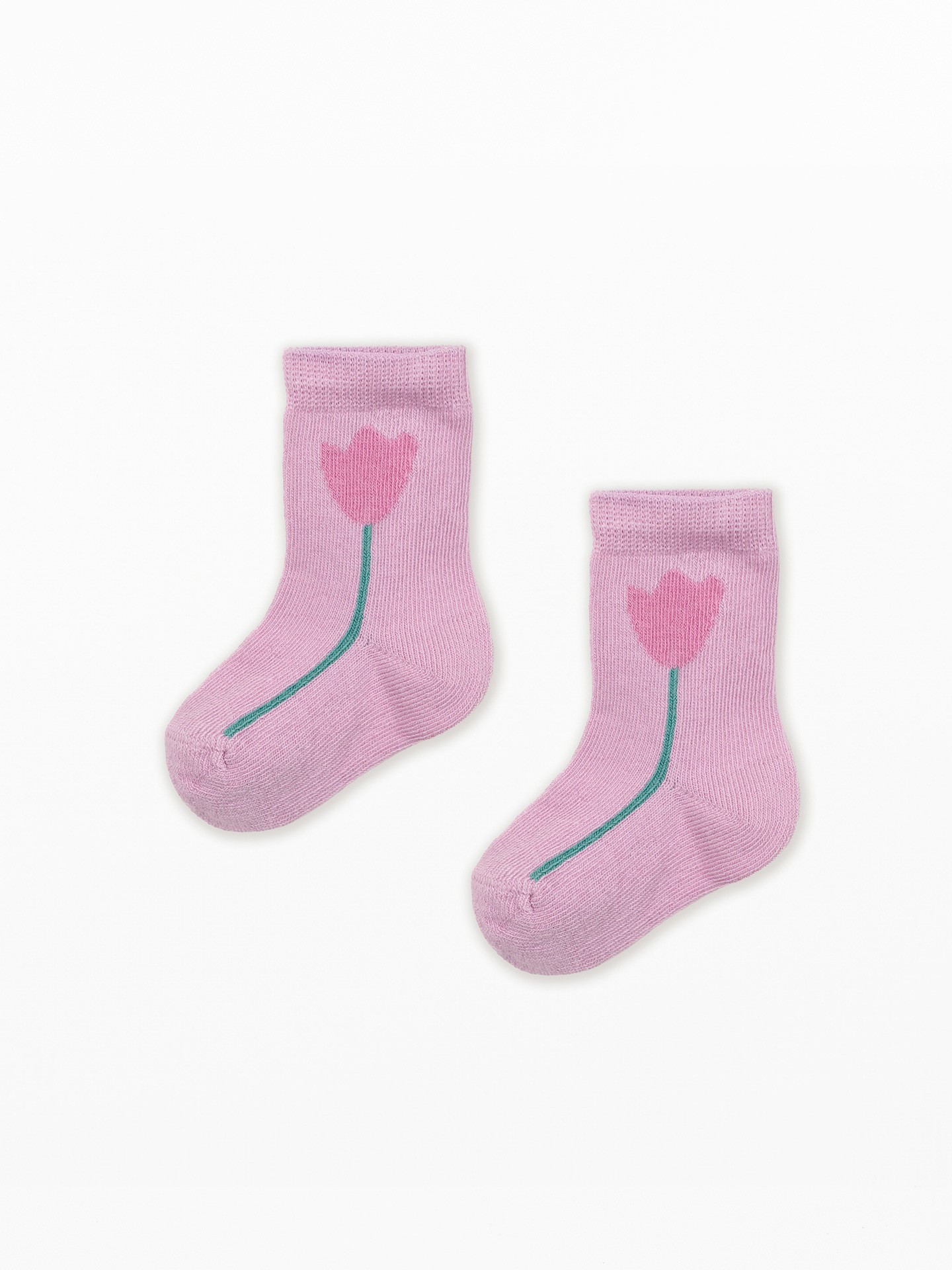 Meias com estampado de tulipas