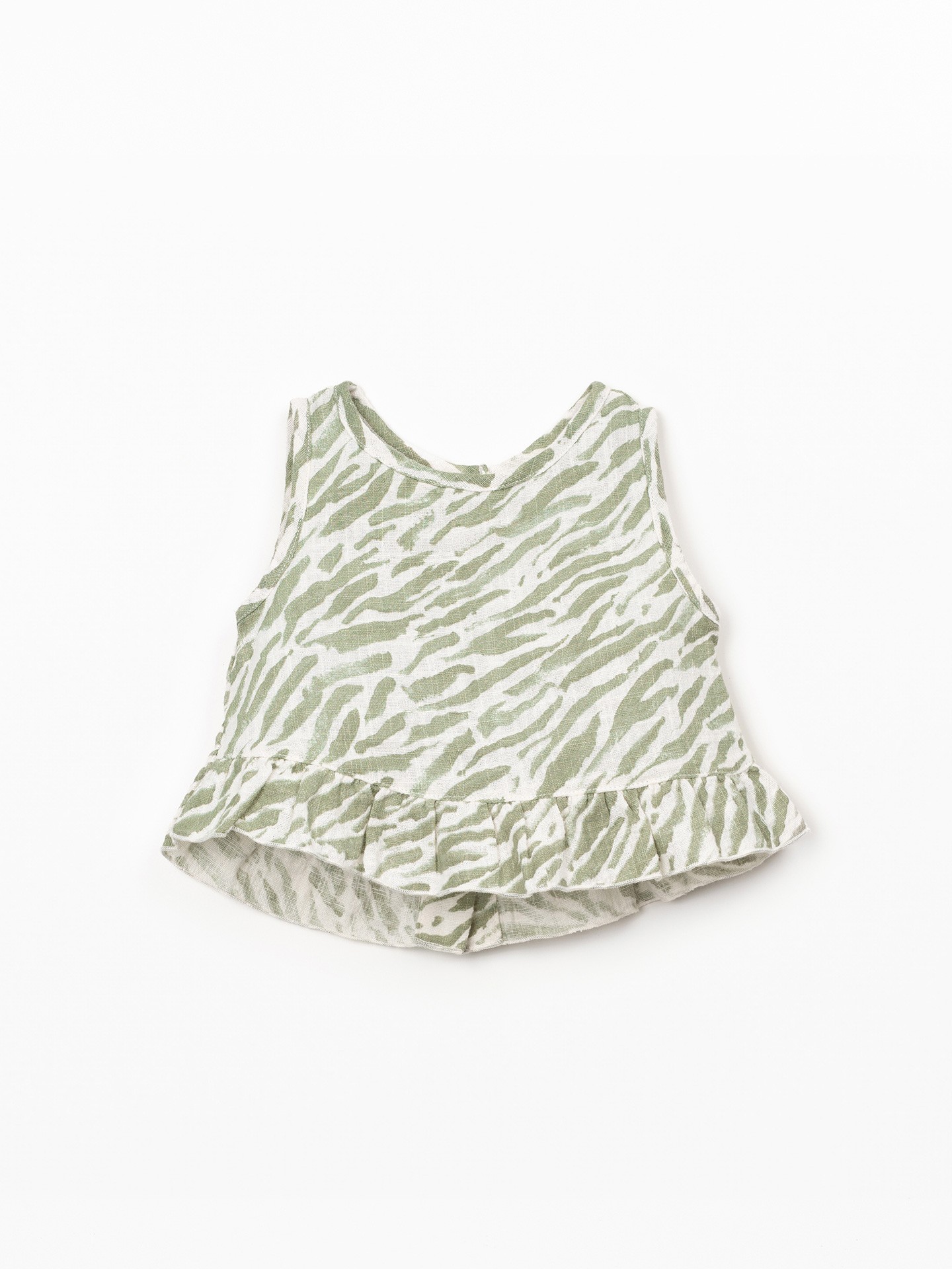 Top de tecido com estampado