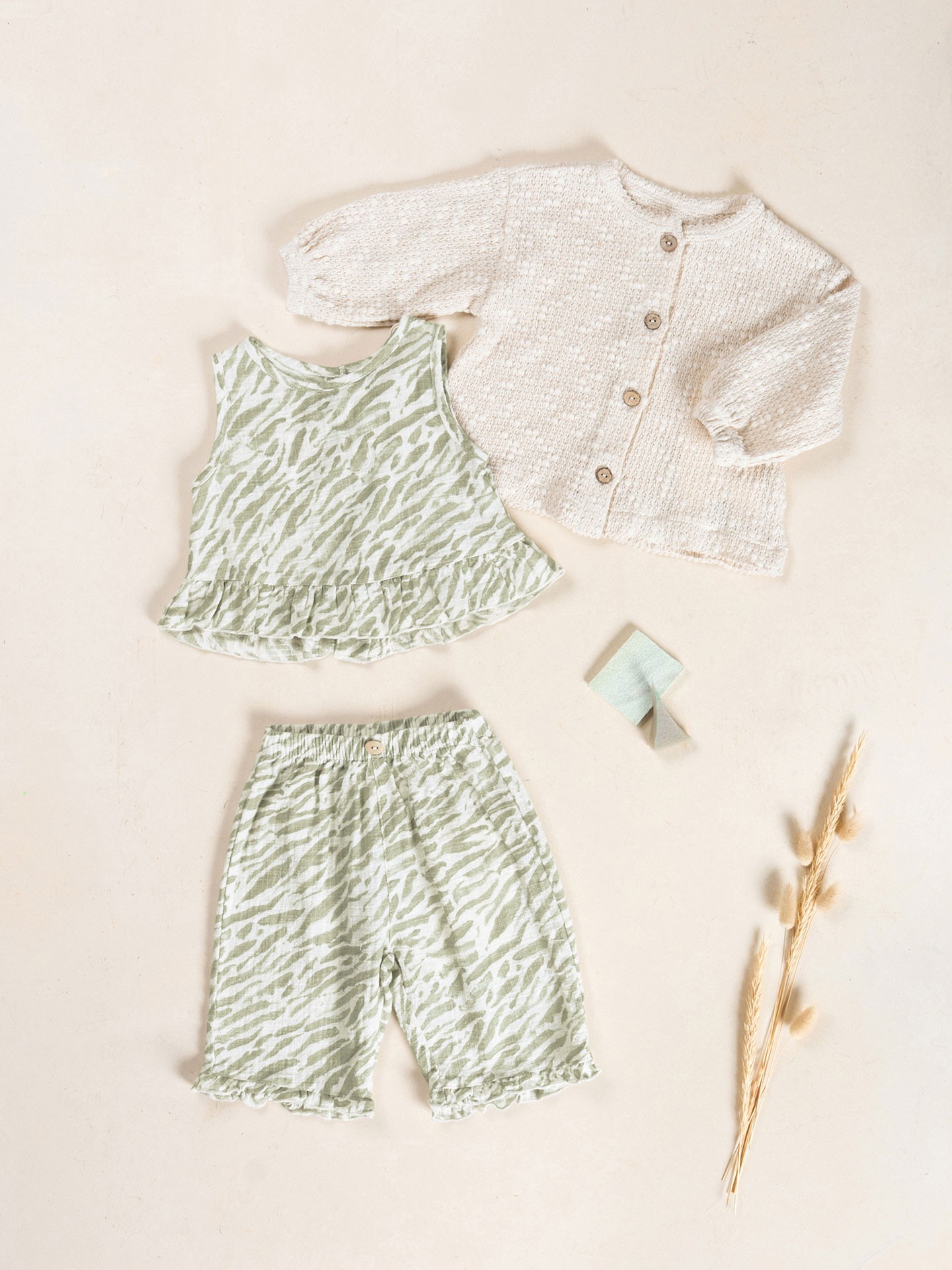 Top de tecido com estampado