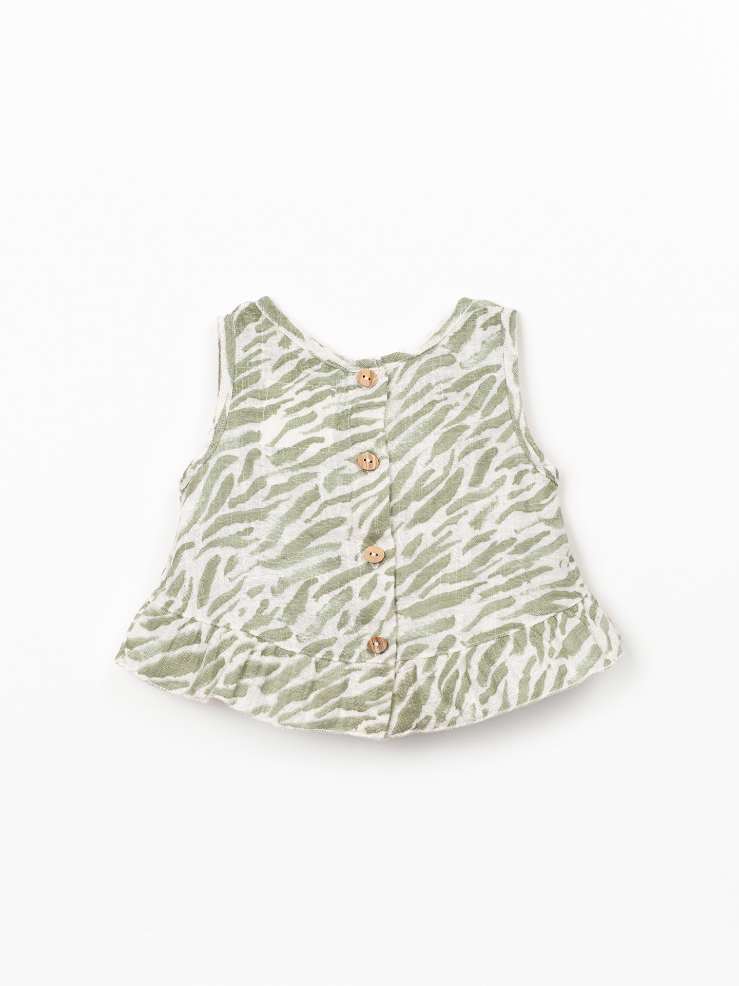 Top de tecido com estampado