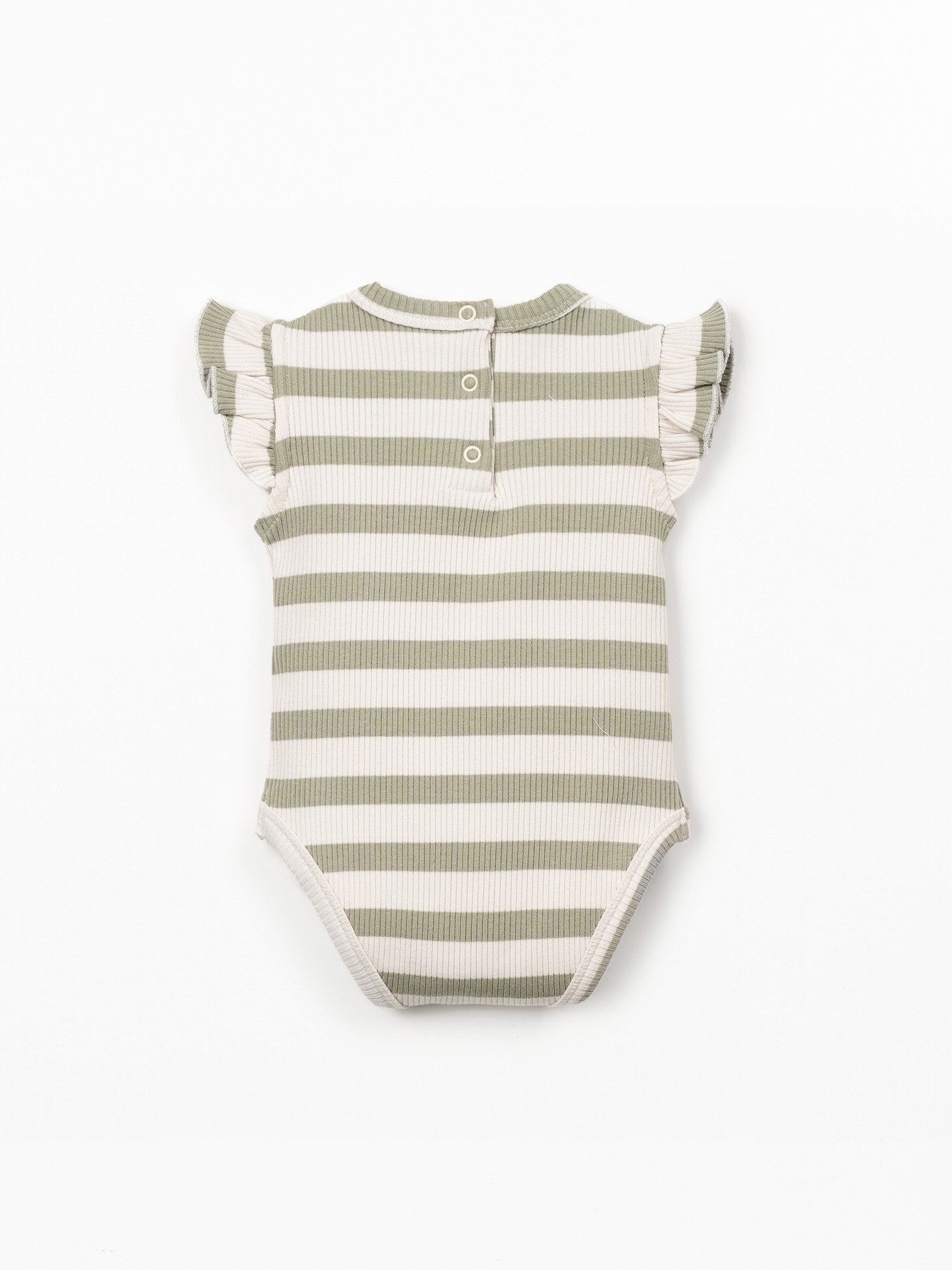 Body de punto acanalado con estampado de rayas