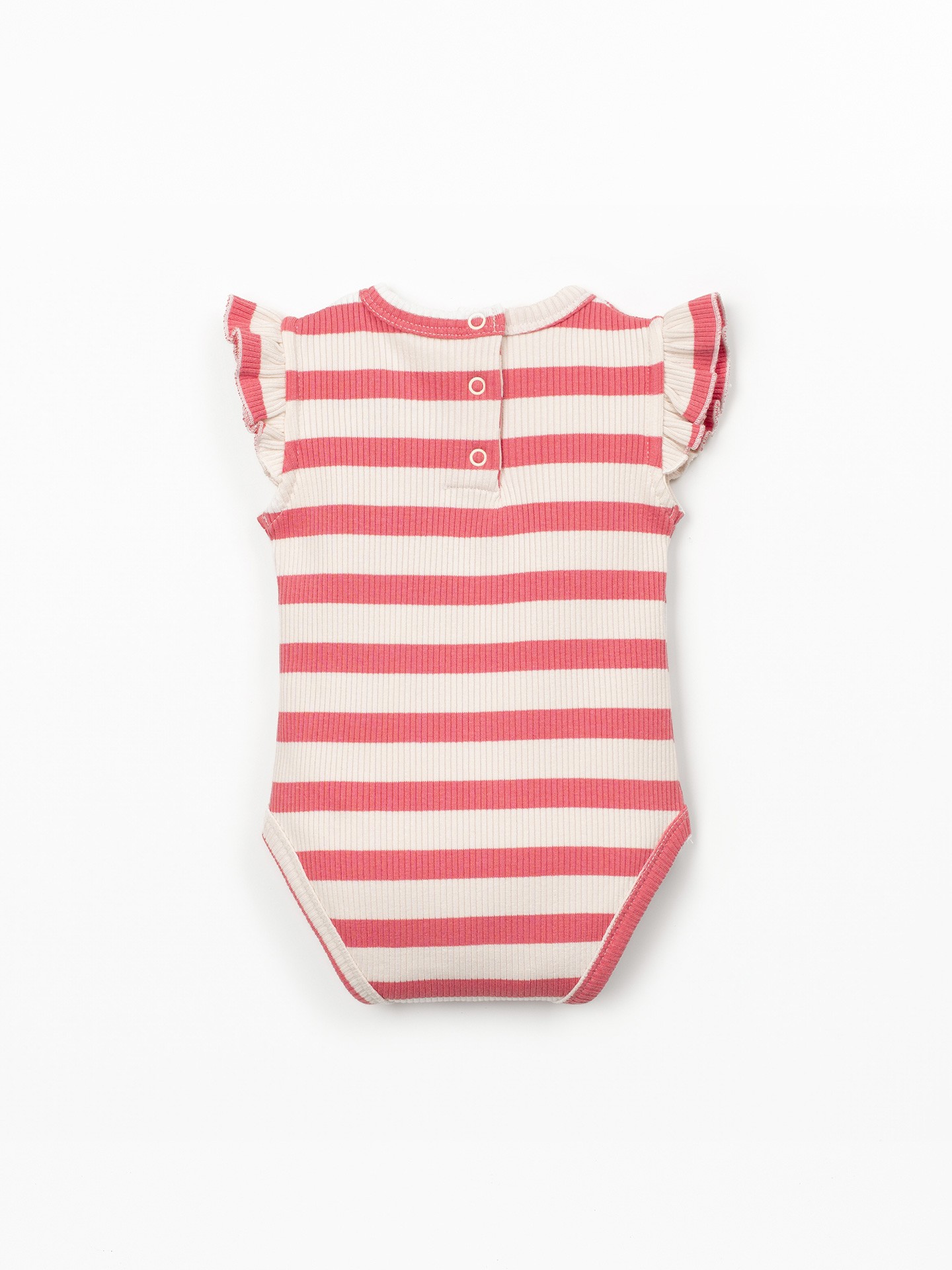 Ribbed jersey bodysuit with stripe pattern