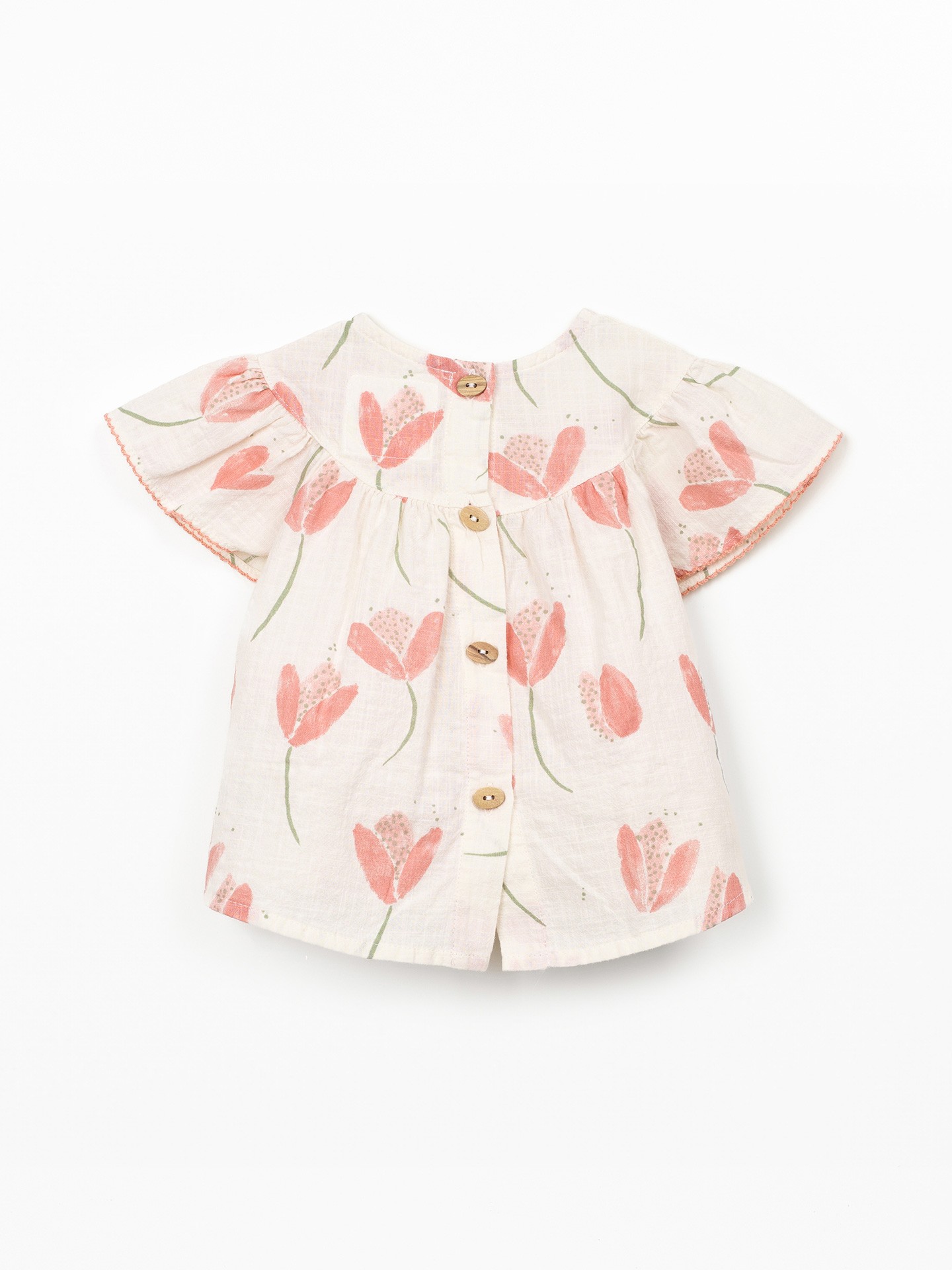 Túnica com estampado de tulipas