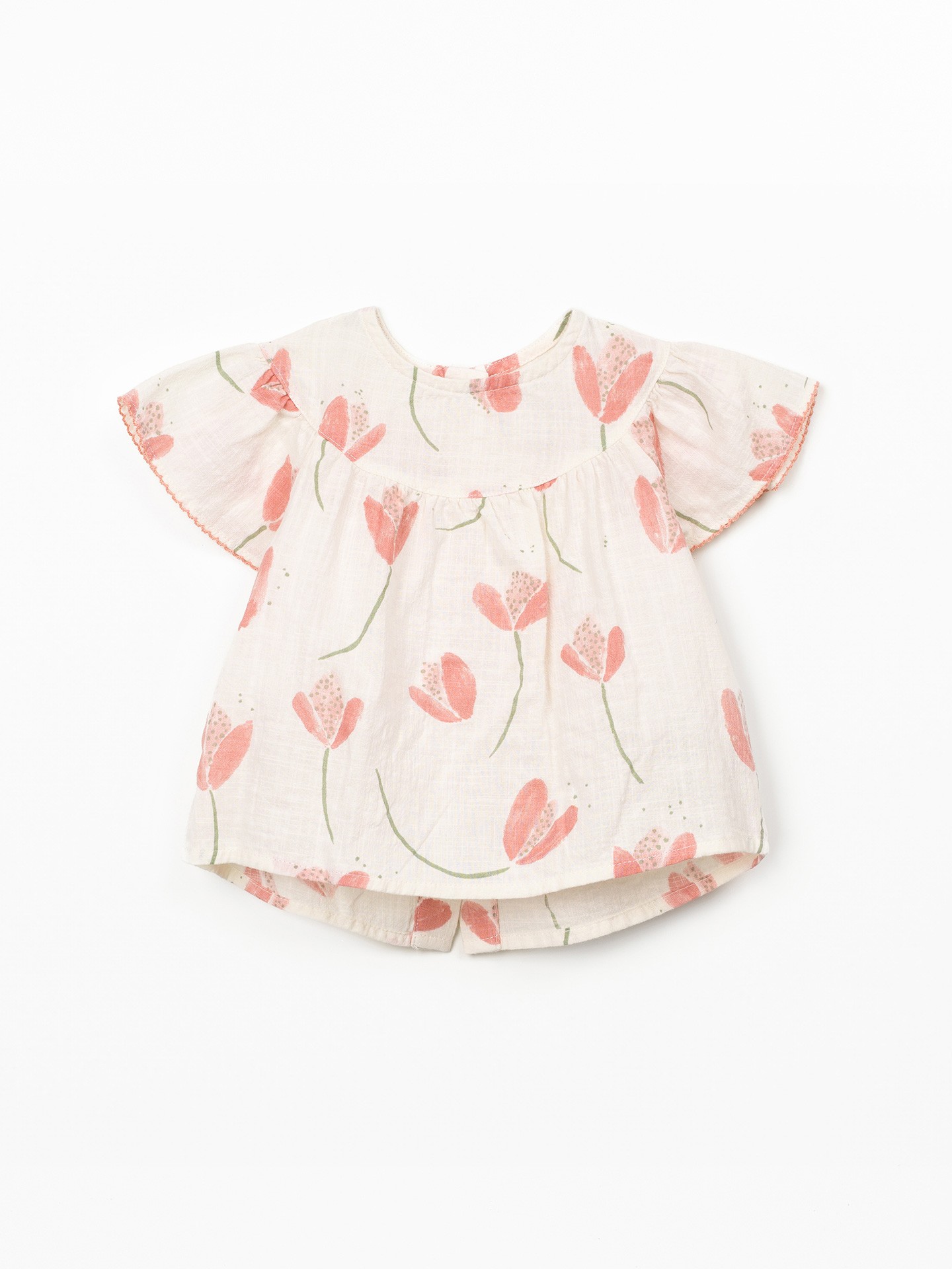 Túnica com estampado de tulipas