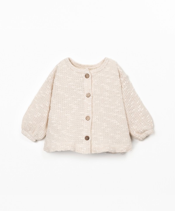 Knit jacket with Re(Play) yarn