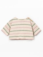 Sweater in cotton and recycled cotton blend