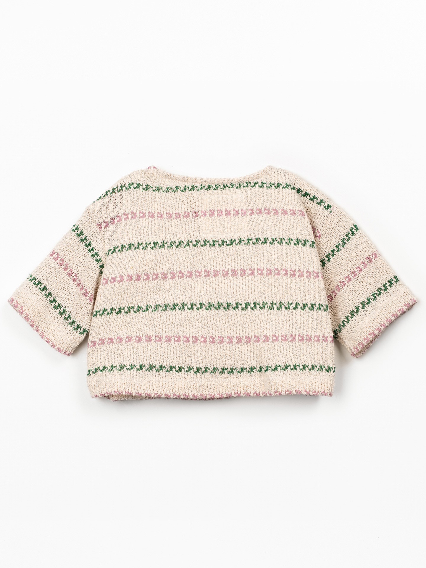 Sweater in cotton and recycled cotton blend