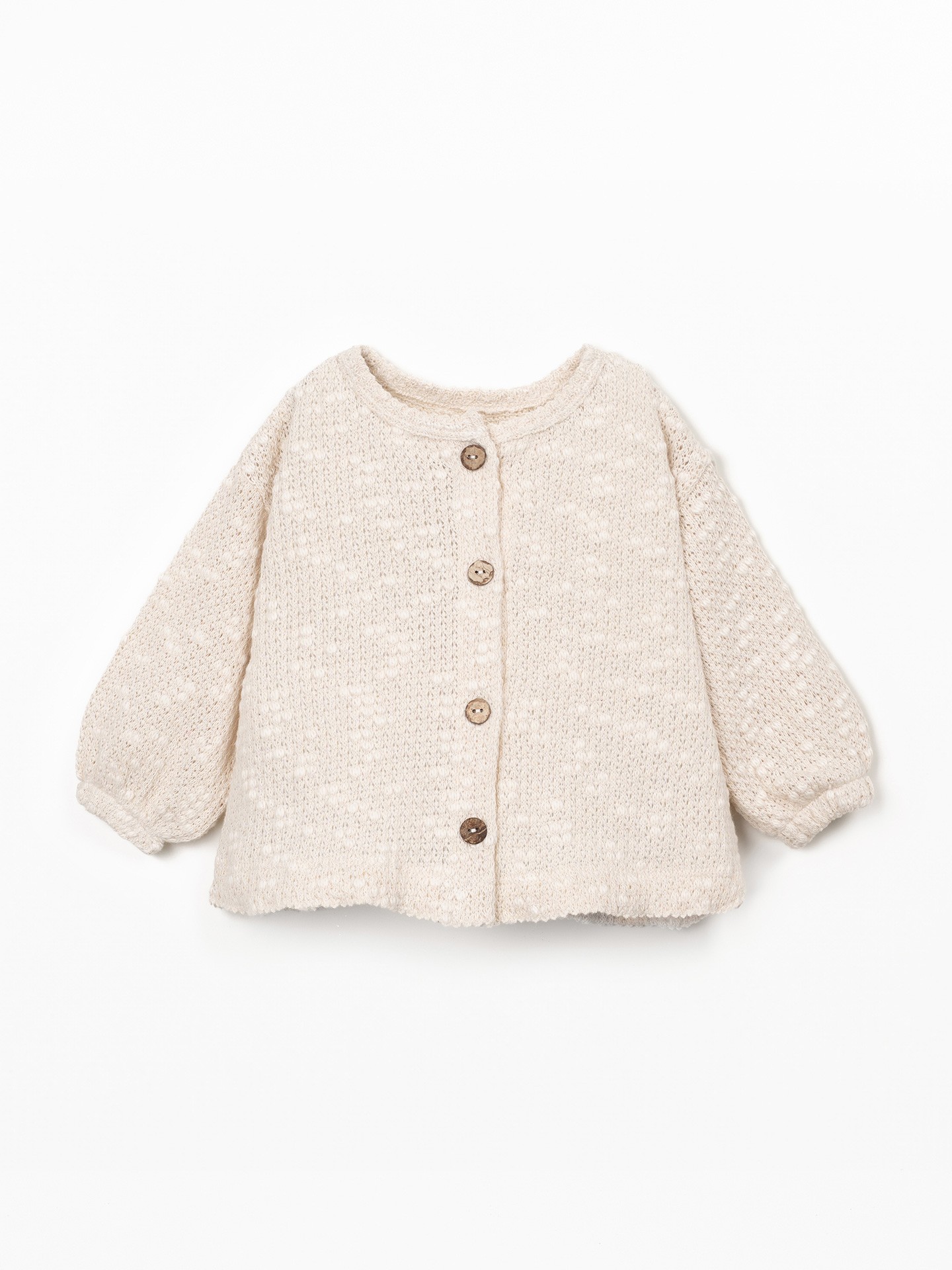 Knit jacket with Re(Play) yarn