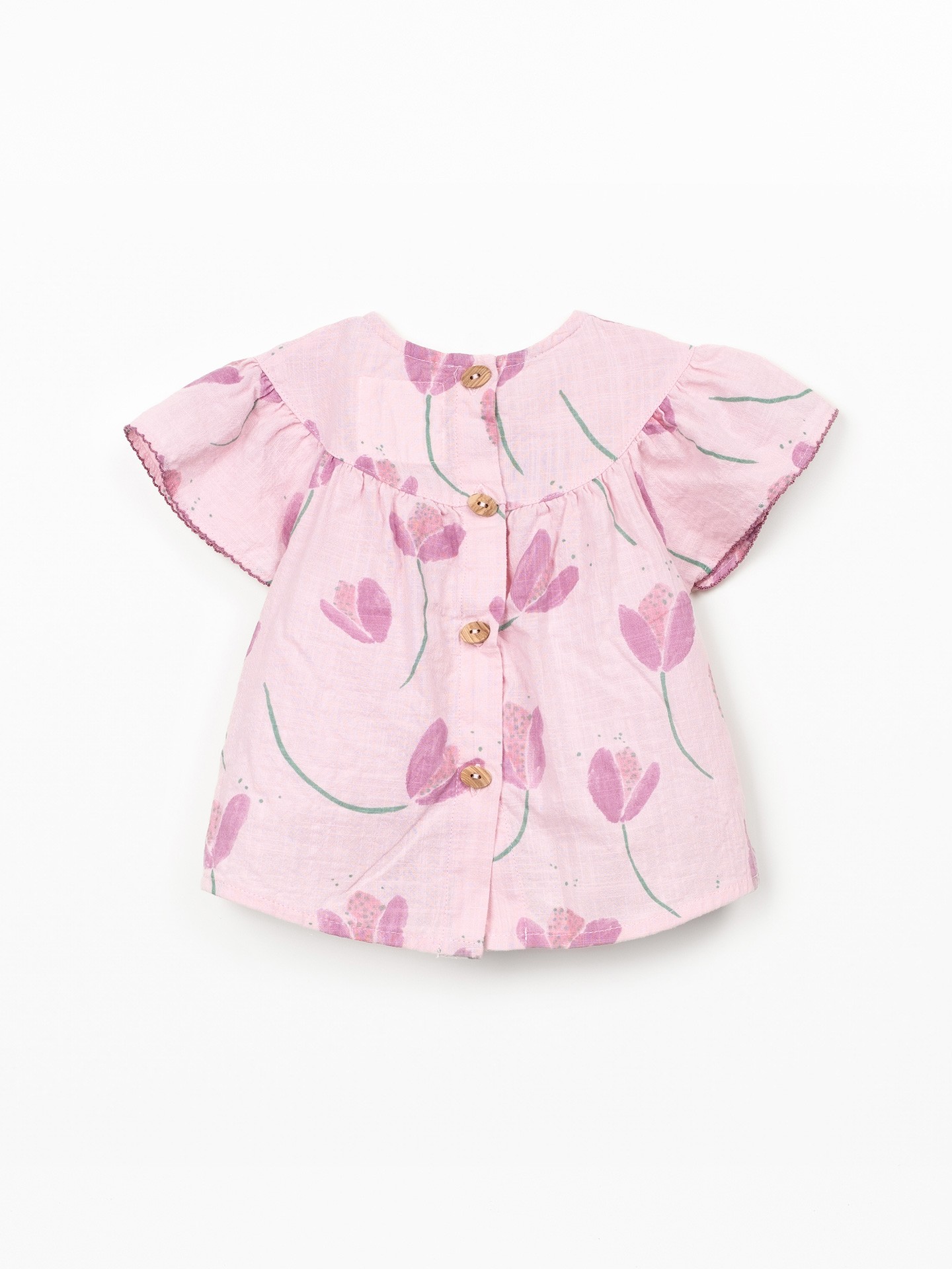 Túnica com estampado de tulipas