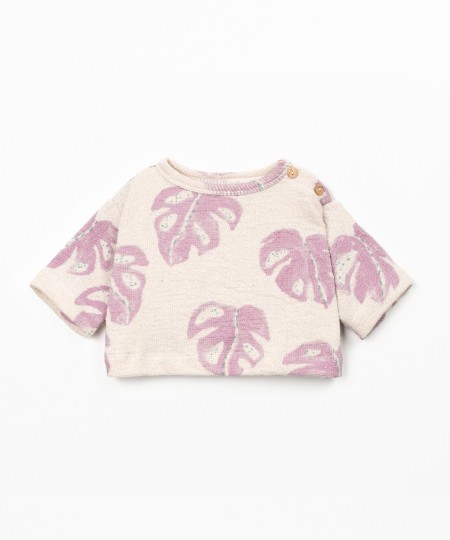 Jersey con estampado de monsteras