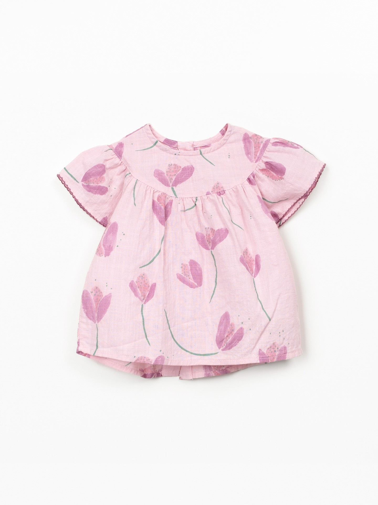 Túnica com estampado de tulipas