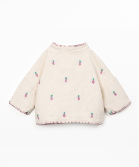 Casaco de tecido com estampado