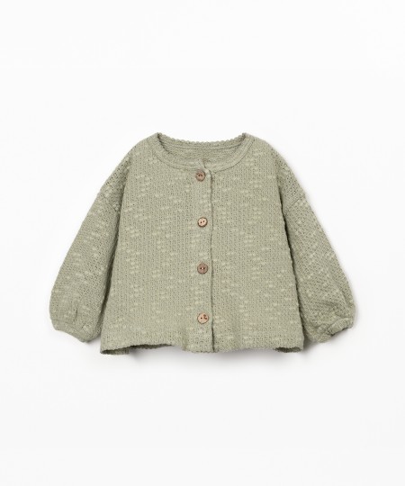 Knit jacket with Re(Play) yarn