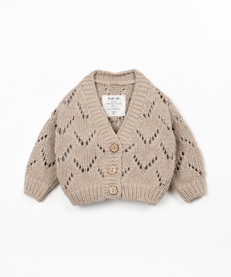 Cardigan in maglia con bottoni in cocco