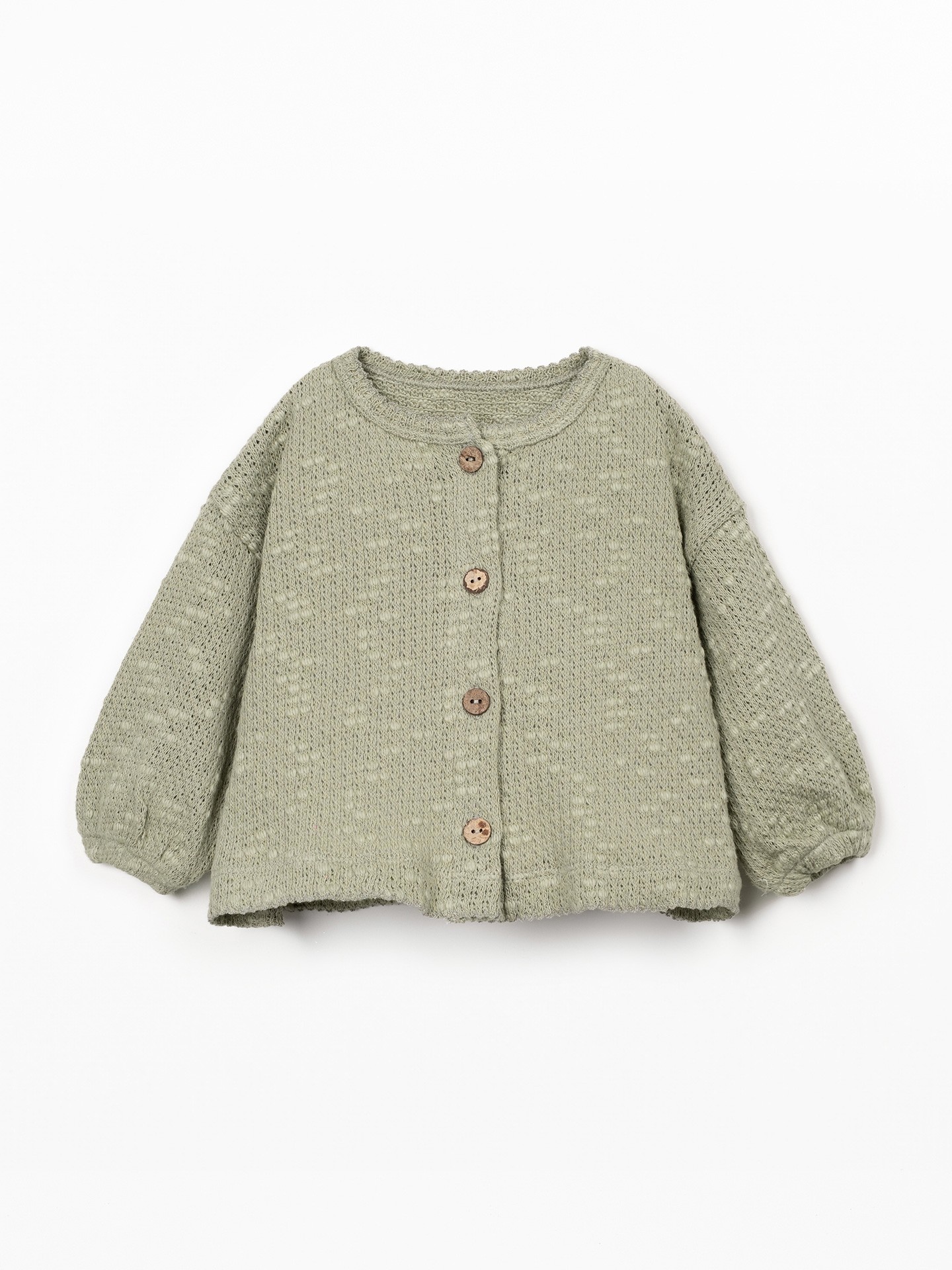 Knit jacket with Re(Play) yarn