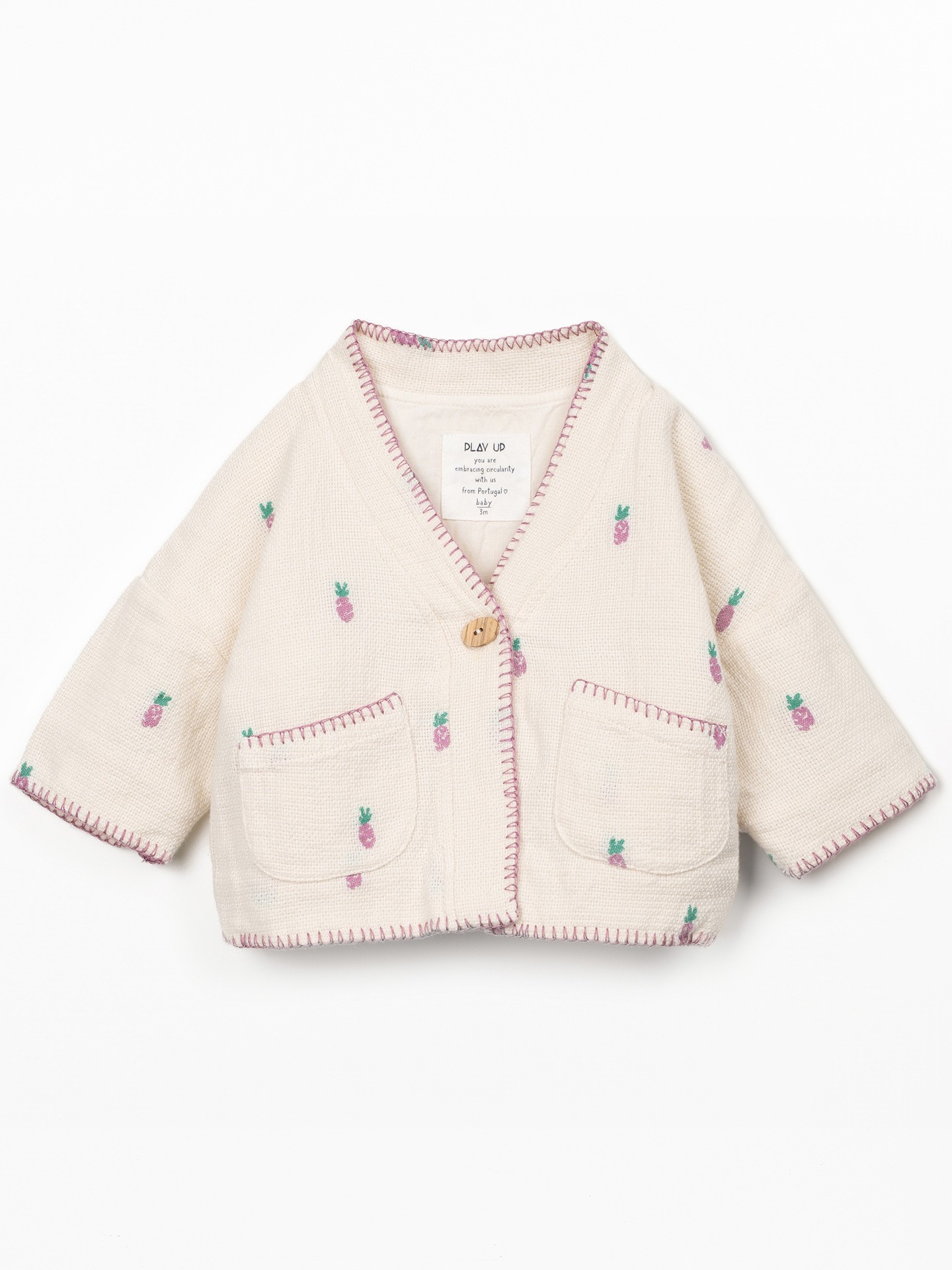 Casaco de tecido com estampado