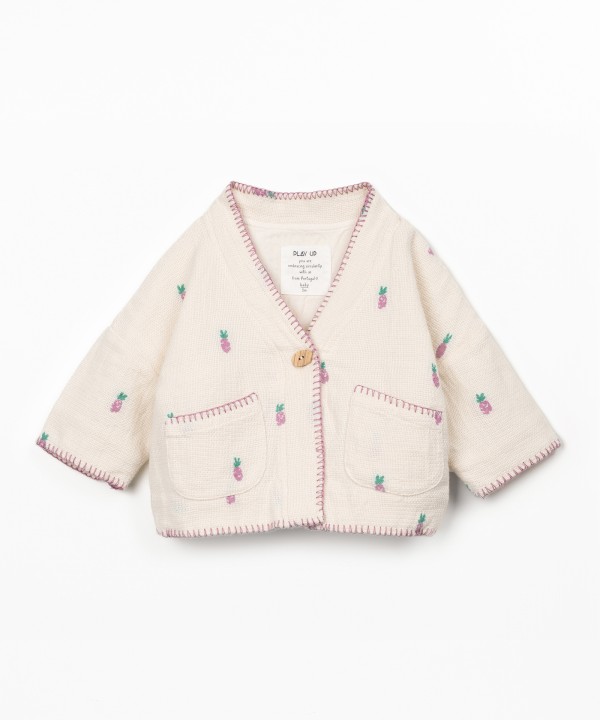 Fabric jacket with print