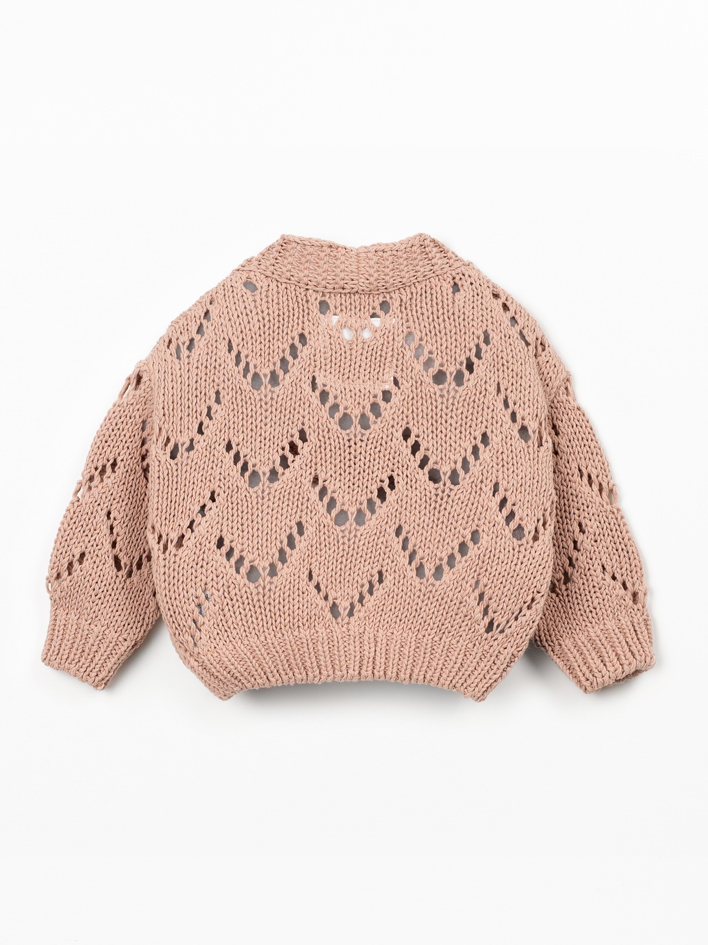 Casaco tricot com botões de coco