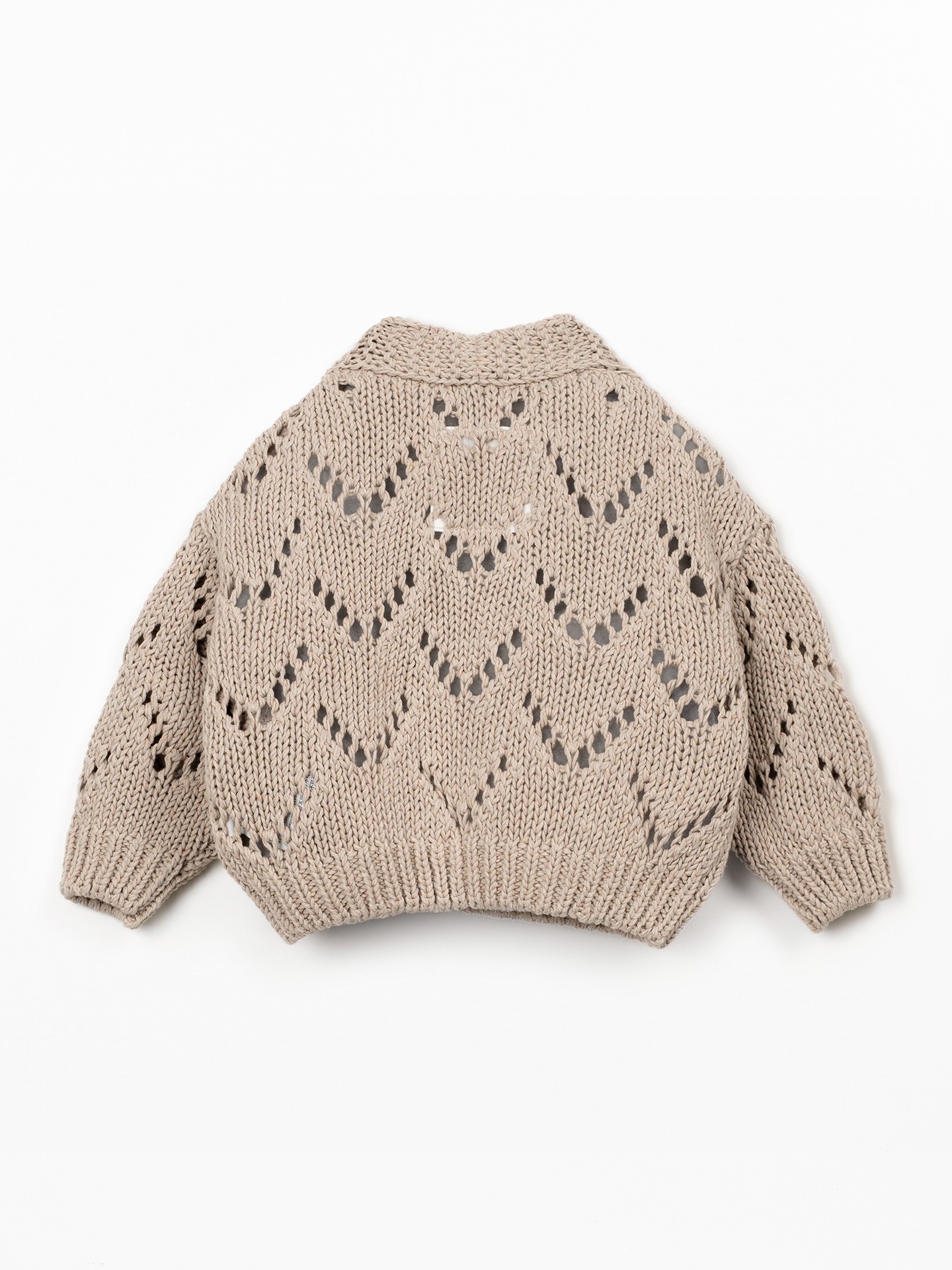 Casaco tricot com botões de coco