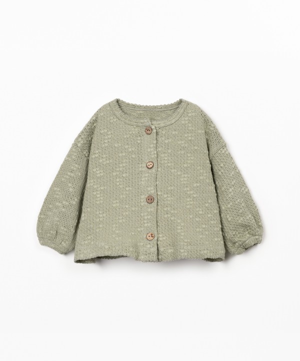 Knit jacket with Re(Play) yarn