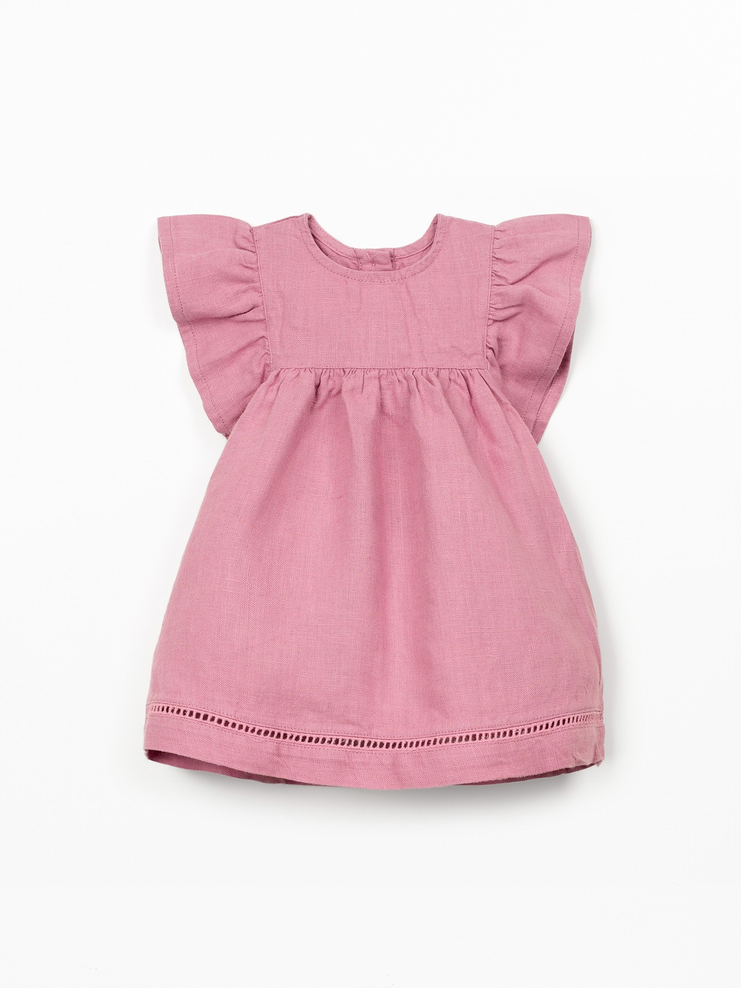 Vestido de tecido em linho