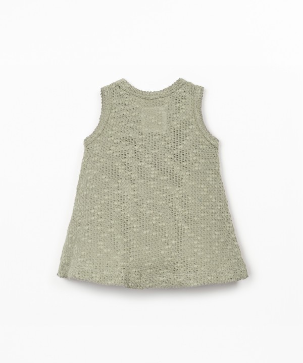 Jersey dress with knitted effect