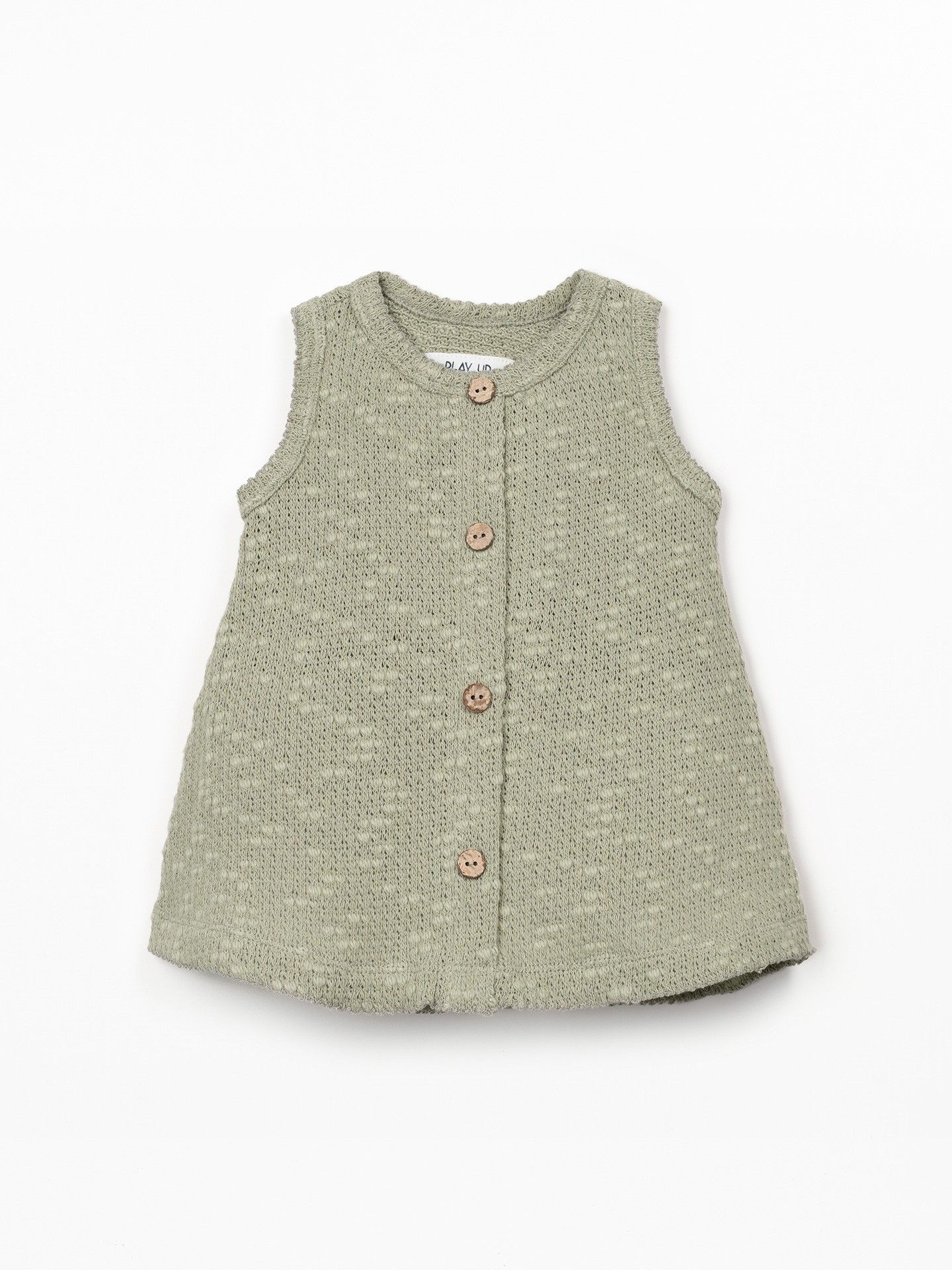 Jersey dress with knitted effect