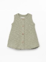 Jersey dress with knitted effect