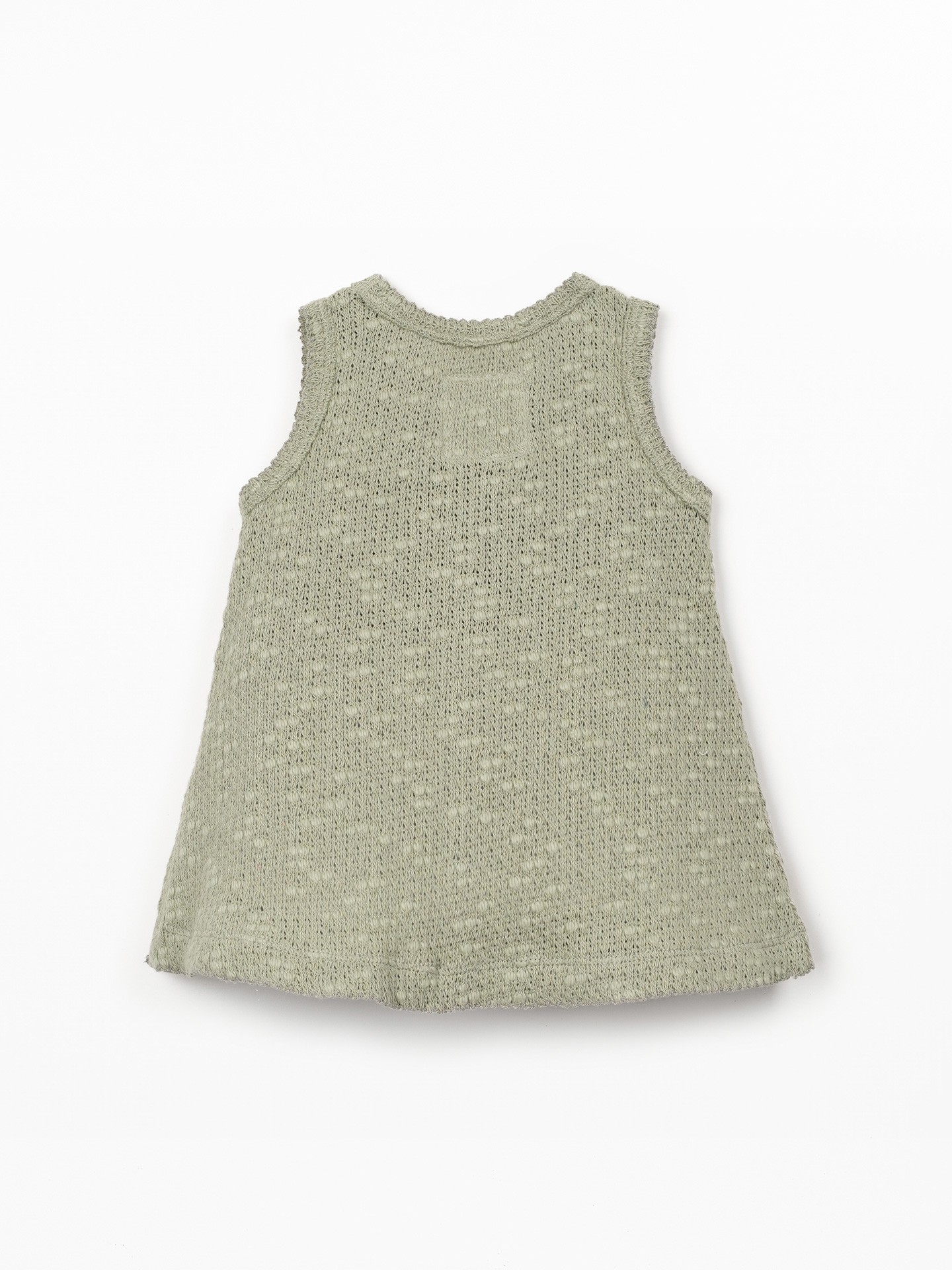 Jersey dress with knitted effect