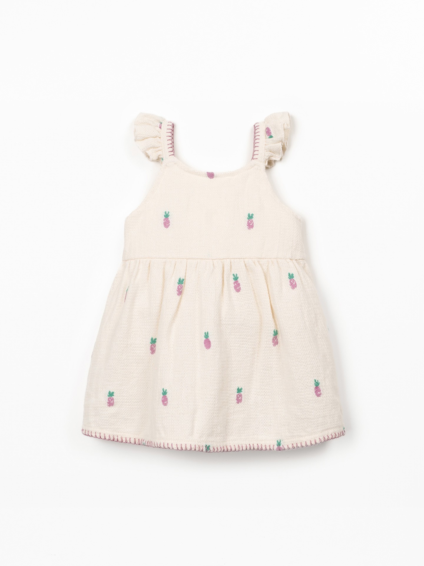 Vestido con estampado de piñas