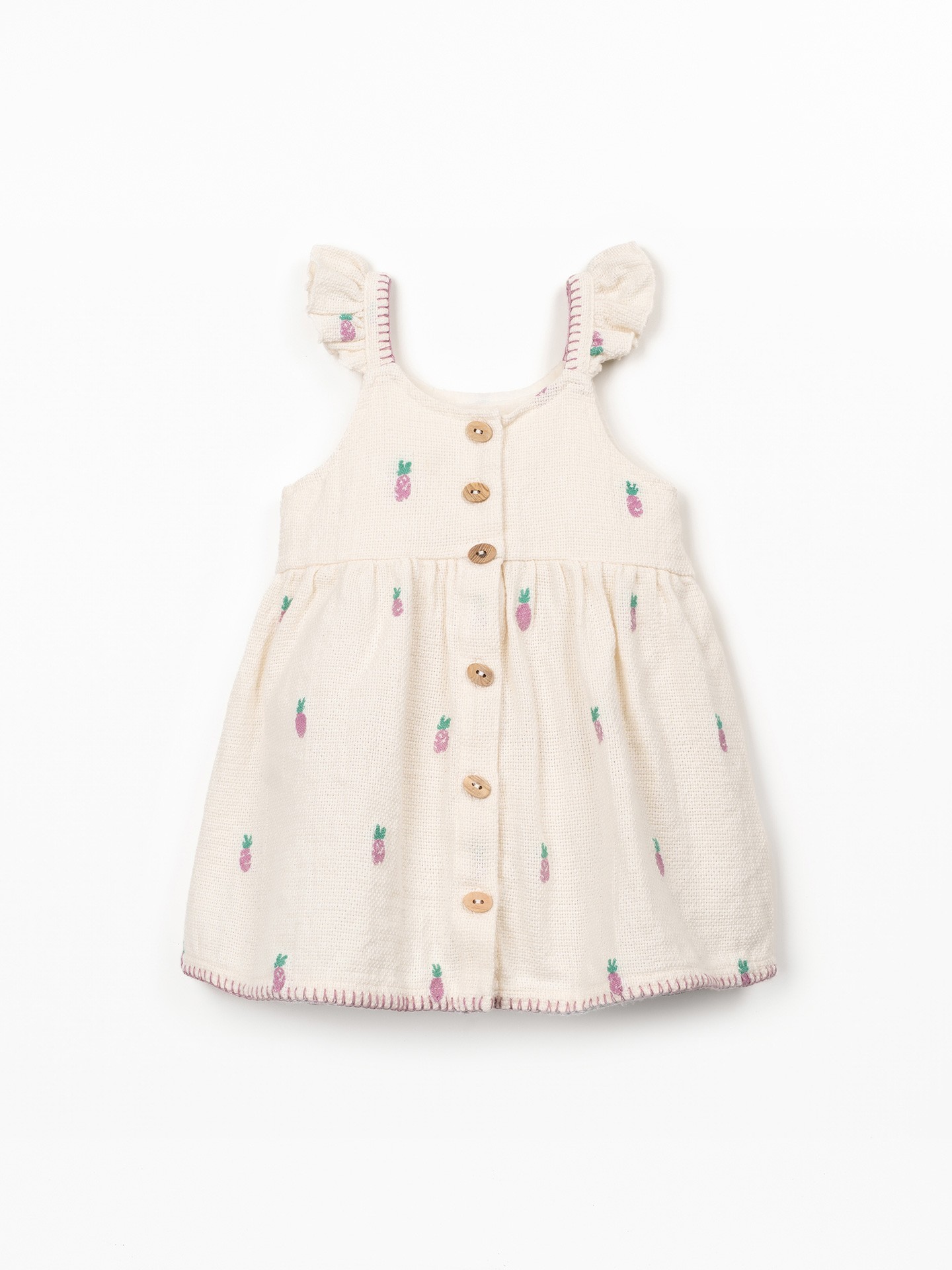 Vestido con estampado de piñas