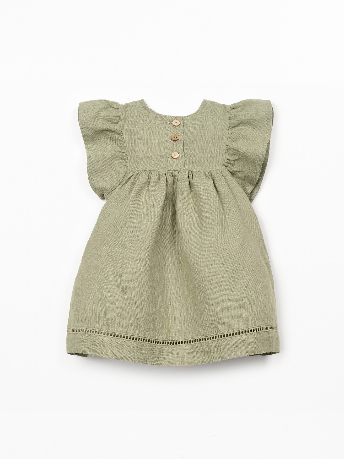 Vestido de tecido em linho