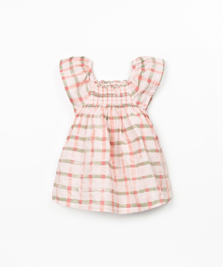 Fabric dress in natural fibers