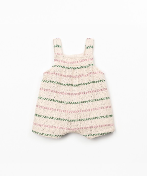 Jumpsuit in cotton and recycled cotton blend