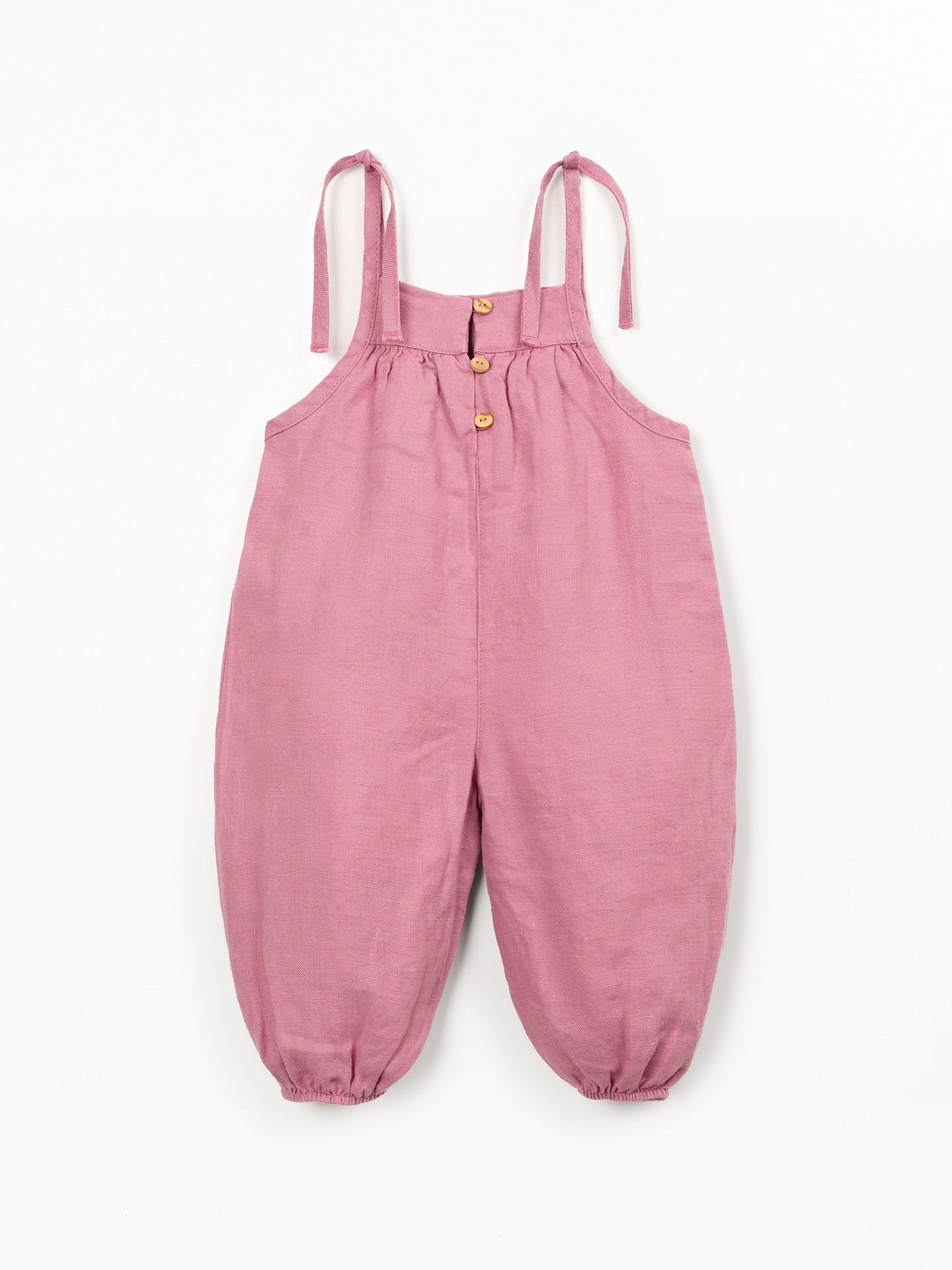 Linen jumpsuit with straps