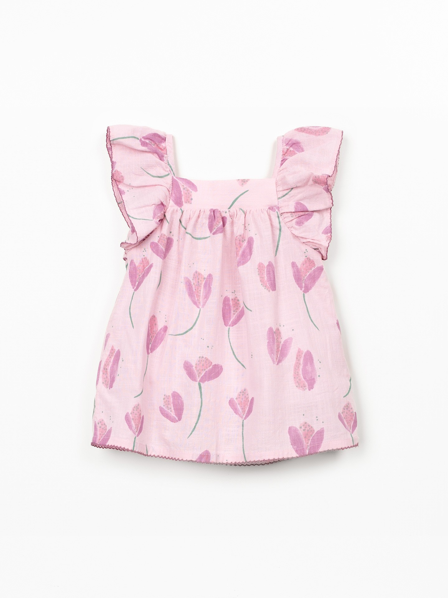 Robe en tissu avec imprimé de tulipes