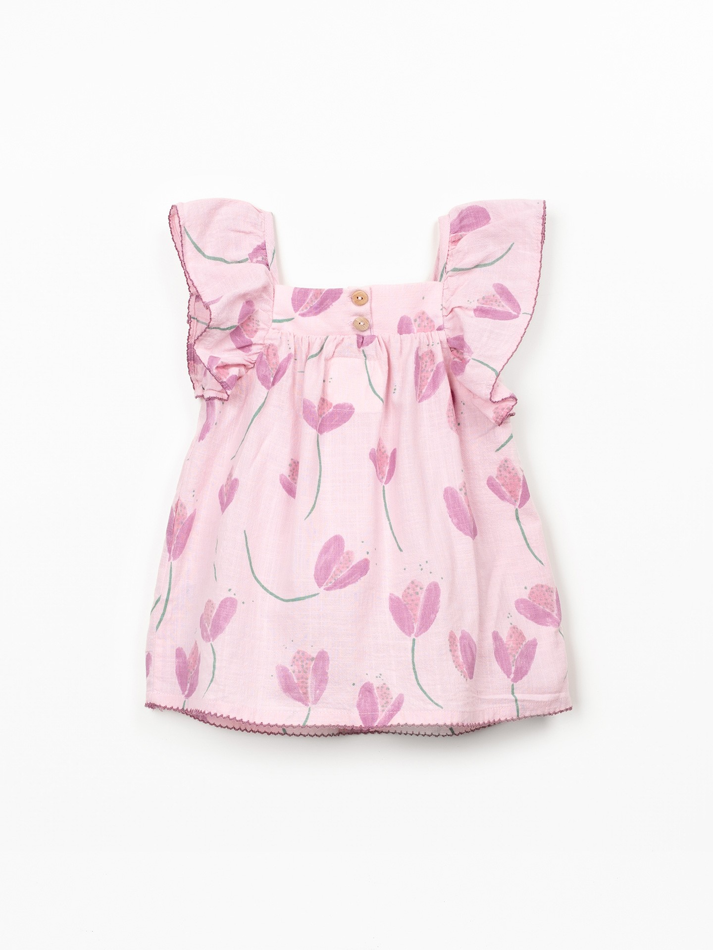 Robe en tissu avec imprimé de tulipes