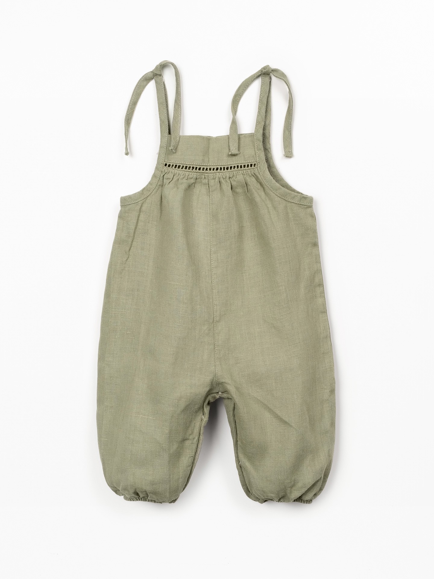 Linen jumpsuit with straps