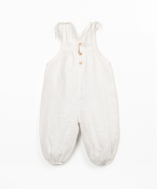 Linen jumpsuit with straps